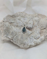 dark green kyanite necklace