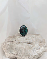 Big & chunky  chrysocolla malachite ring