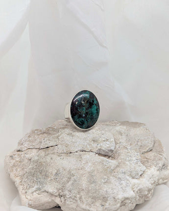 Big & chunky  chrysocolla malachite ring