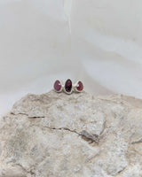 Triple pink tourmaline ring