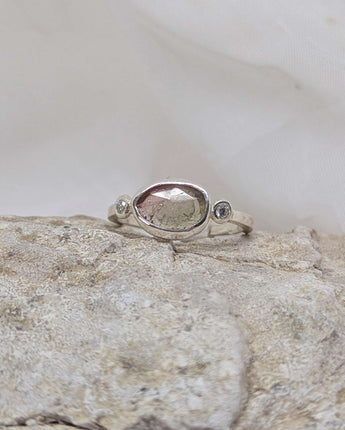 Light watermelon tourmaline ring