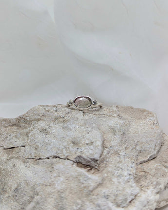 Light watermelon tourmaline ring