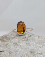 Orange kyanite ring