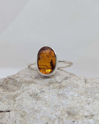 Orange kyanite ring