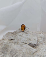 Orange kyanite ring