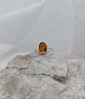 Orange kyanite ring