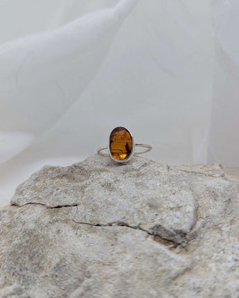 Orange kyanite ring