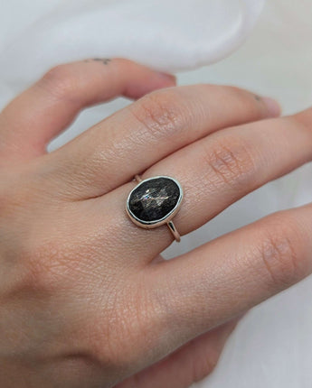 Unique brown moonstone ring
