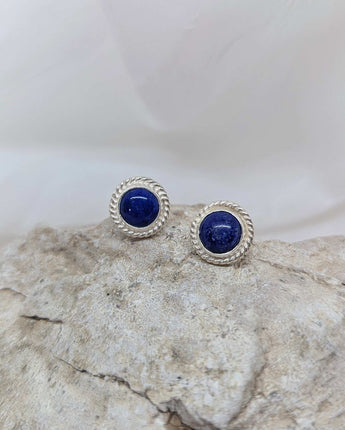 lapis studs earrings