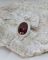 Big garnet necklace