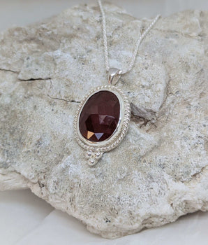 Big garnet necklace