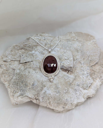 Big garnet necklace