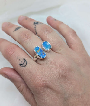 Open Australian opal ring