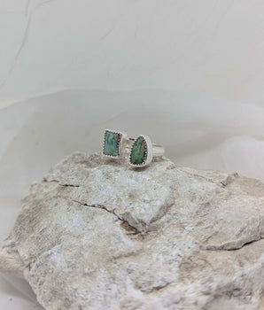 Open variscite turquoise ring