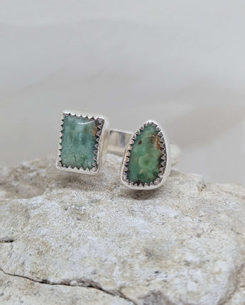 Open variscite turquoise ring