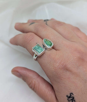 Open variscite turquoise ring