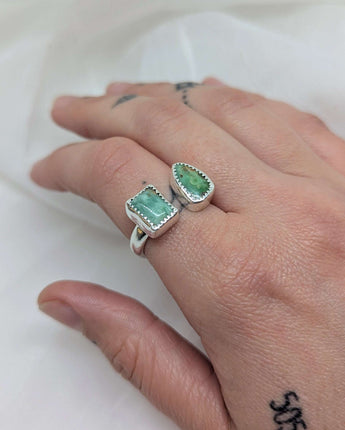 Open variscite turquoise ring