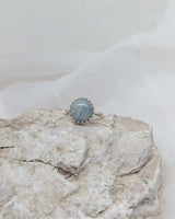 Aquamarine round ring