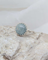 Aquamarine round ring