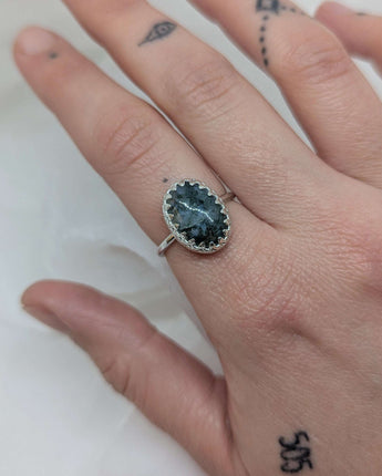 Beautiful moss agate ring