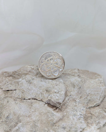 Mother of pearl mandala ring