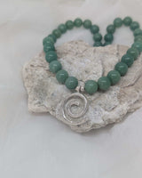 Aventurine & spiral beads necklace