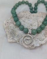 Aventurine & spiral beads necklace