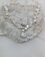 Wild  pearls and silver necklace