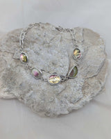 Watermelon slices tourmaline bracelet