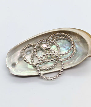 Silver Beaded Rings
