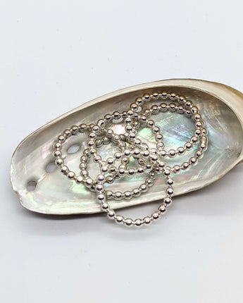 Silver Beaded Rings