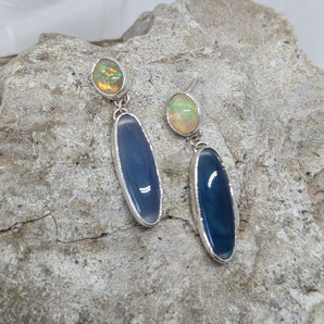 Blue Agate Earrings