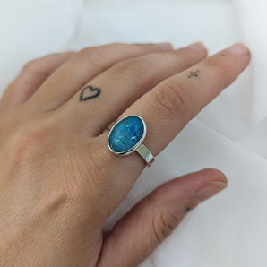 Blue Opal Ring