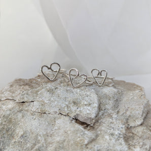 Silver Heart Rings