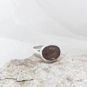 Large Brown Moonstone Ring