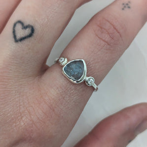 Triangular Light Blue Kyanite Candy Ring