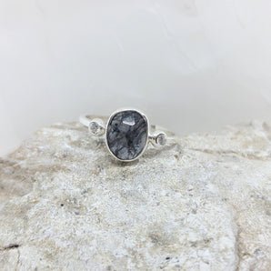 Gray Iolite Candy Ring