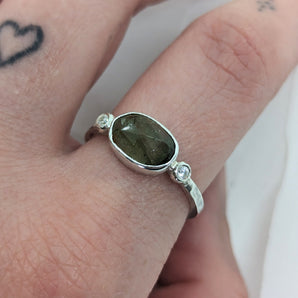 Green Tourmaline Candy Ring