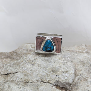 Rectangular Turquoise Signet Ring