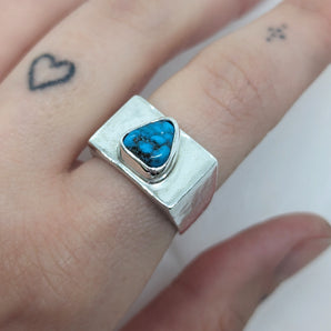 Rectangular Turquoise Signet Ring