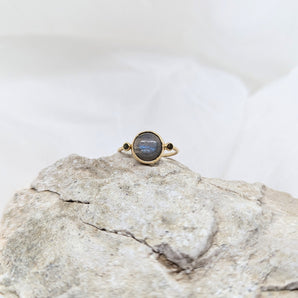 14k solid gold & labradorite