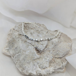 silver square bracelet