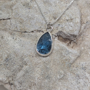 moss blue kyanite necklace