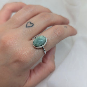 Aquamarine oval ring