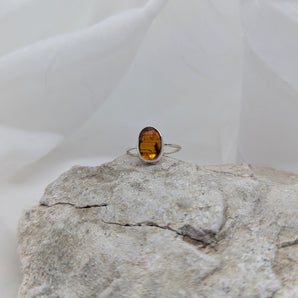 Orange kyanite ring