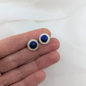 lapis studs earrings