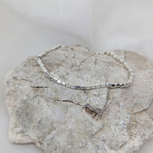 Small silver square bracelet