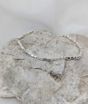 Small silver square bracelet