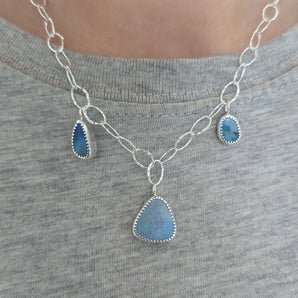 Australian opals necklace