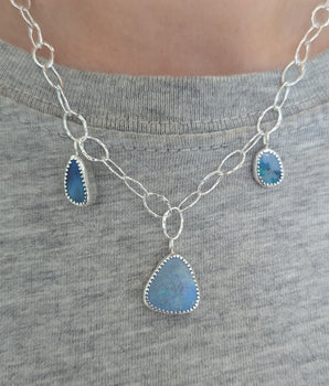 Australian opals necklace